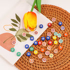 Flat Clay Beads 9mm Billiards Series Colorful Pool Ball 100pcs 4