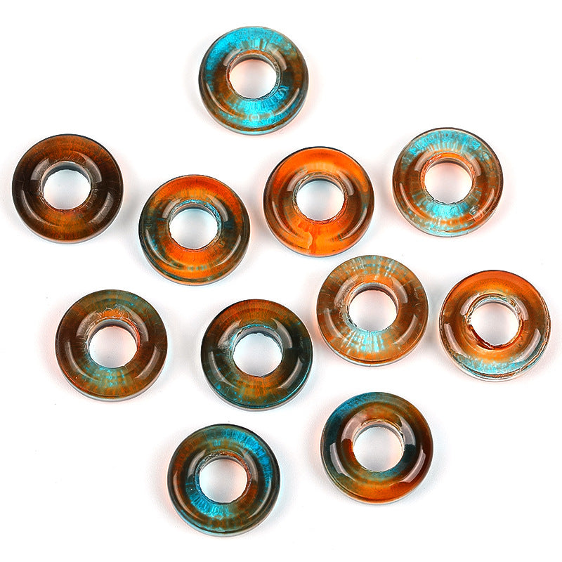 Glass Circle Spacer Beads 10mm Transparent 50pcs 5