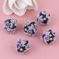 Flower Clay Beads 21mm Fresh Floral Ball Pastel Colors 6pcs 11