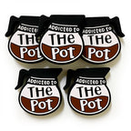 Silicone Focal Beads Coffee Pot Addicted To The Pot Text Design 20pcs 4