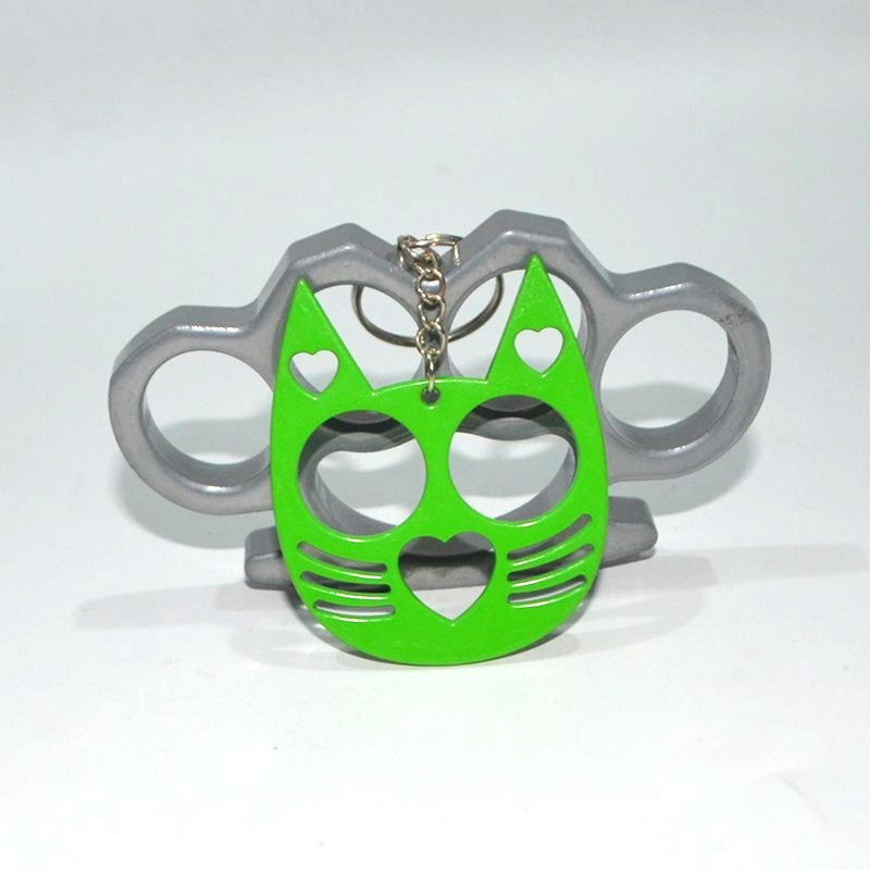 Cat Ear Self Defense Keychain Zinc Alloy 7cm 2pcs 14