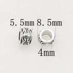 Tube Metal Beads 8mm Vintage Tibetan Alloy Antique Silver Tone 100pcs 3