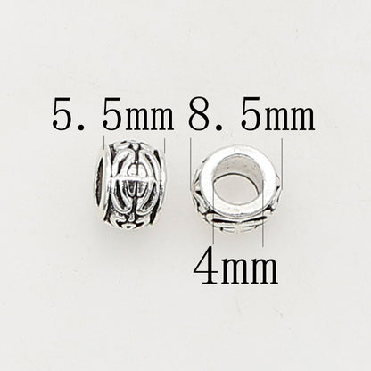 Tube Metal Beads 8mm Vintage Tibetan Alloy Antique Silver Tone 100pcs 3