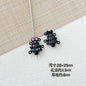 Baking Painted Christmas Tree and Bells Metal Beads 20pcs Festive Colors 38