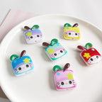 Painted KT Kitten Apple Acrylic Beads 32mm Colorful Mixed 50pcs 3