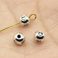 Heart Metal Beads 5mm Antique Silver Tone Alloy 100pcs