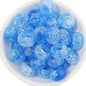 Acrylic Dual Color Crackle Spacer Beads 14mm 50pcs 10