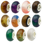Gradient Resin Spacer Beads 13mm Matte Imitation Opal 40pcs
