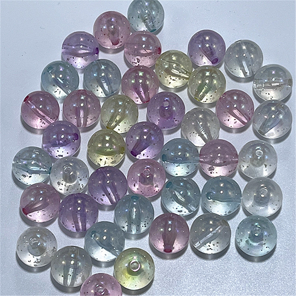 Glow In The Dark Round Acrylic Beads 16mm Transparent Confetti 100pcs