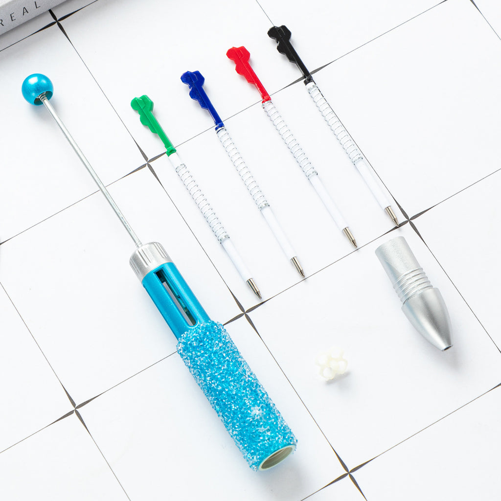 Beadable Pen Four Color Plastic Sugar Bead Design 4 In 1 3