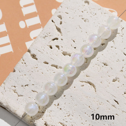 Pearl Acrylic Beads 8-16mm Mermaid Imitation Shimmer 10pcs 7