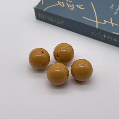Opaque Bubblegum Beads 20mm Solid Color Glossy Mixed 113pcs 26