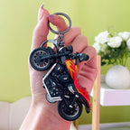 Mini Motorcycle Keychain Alloy Zinc Flame Design 13 Centimeters 6