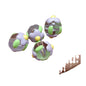 Hand Painted Flower Acrylic Beads 16mm Transparent Round 100pcs 5