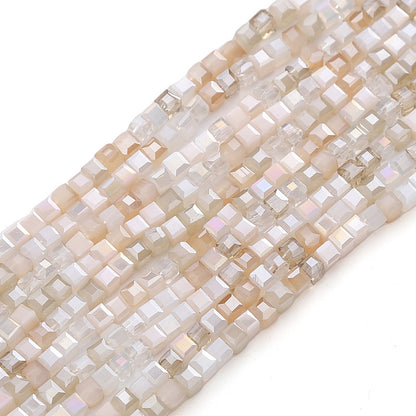 Colorful Faceted Square Seed Glass Beads 2mm 360pcs 16