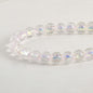 Lampwork Glass Beads Iridescent Silver Foil Filled 10mm 10pcs 7