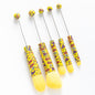 Beadable Makeup Brushes Halloween Christmas Themed Colorful Handles 5pcs 6