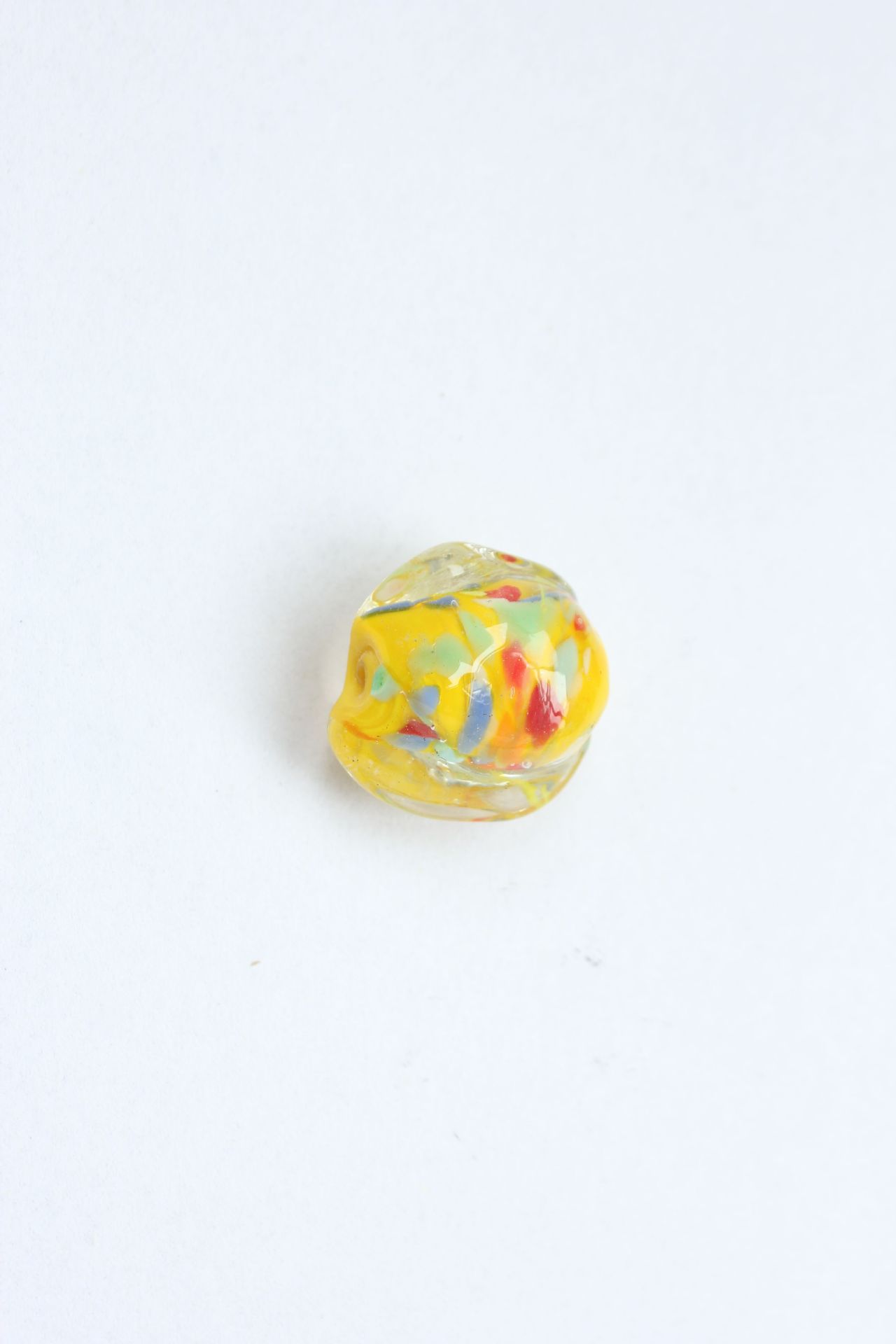 Lampwork Irregular Shaped Glass Beads 22mm Colorful Glossy 50pcs 12
