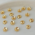 Brass Flower Bead Caps 6/8/10mm Six-Petal 100pcs
