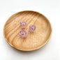 Transparent UV Plating Lily Valley Flower Acrylic Beads 14mm 10pcs 9