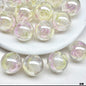 Clear Glazed Rose Resin Beads 16mm Round Decorative 10pcs 9