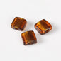 Vintage Transparent Lampwork Square Glass Beads 12mm 20pcs 15