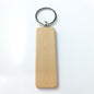 Wooden Blank Keychain Minimalist Natural Wood Shapes 16