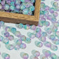 Crackle Round Glass Beads 10mm Bright Multicolor 50pcs 2
