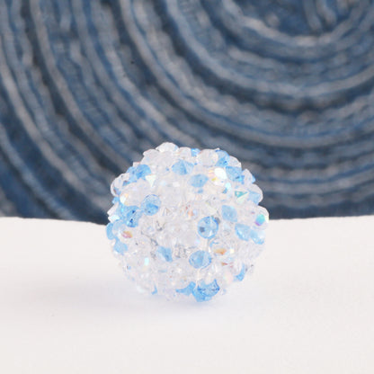 Rhinestone Round Clay Beads 16mm Glittering Epoxy Polymer 10pcs 9