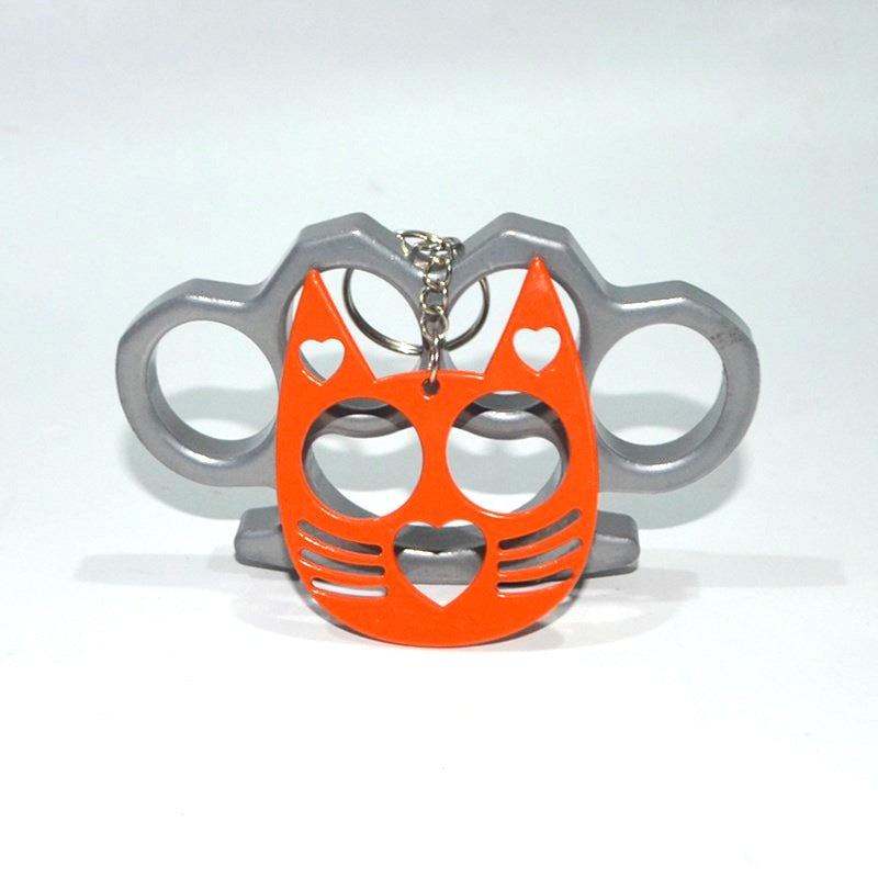 Cat Ear Self Defense Keychain Zinc Alloy 7cm 2pcs 15