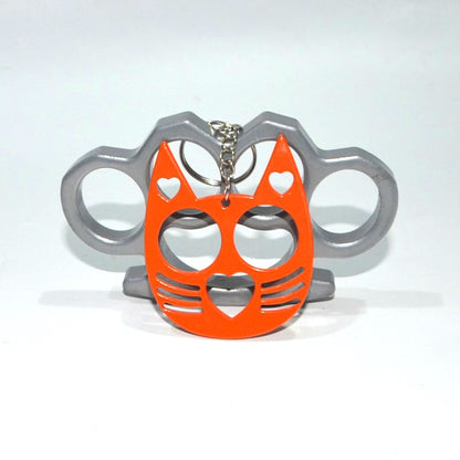 Cat Ear Self Defense Keychain Zinc Alloy 7cm 2pcs 15