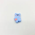 Backpack Bear Silicone Focal Beads Wholesale, Heart Ears Pastel Colors