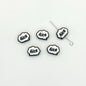 Frame Metal Beads 9x12mm Baking Painted Enamel Alloy 10pcs 19