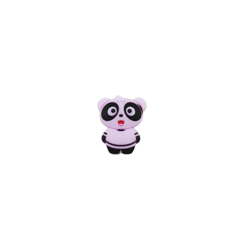 Silicone Focal Beads Panda Pastel Colors Expressions 10pcs 5