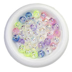 Transparent Flat Fireworks Acrylic Beads 15mm Sparkling Mixed 20pcs 5