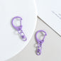 Zinc Alloy D Shaped Colorful Buckle Keychain Clasps 20pcs 38mm 14