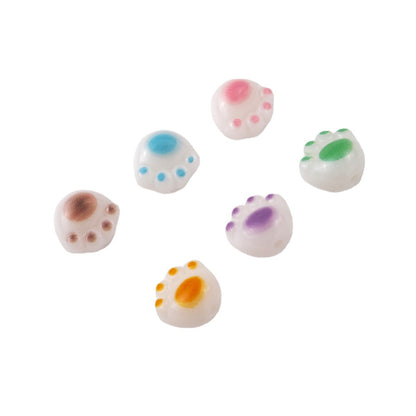 Cartoon 3D Cat Paw Acrylic Beads 12mm Pastel Mixed Colors 100pcs 2