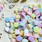 UV Plating Ghost Acrylic Flat Beads 14mm Candy Color 50pcs 4