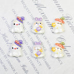 Plating Halloween Elf Resin Beads Glossy Detailed Charms 20pcs 3