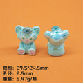 Plating 3D Animal Resin Beads Charming Glossy Disney Series 10pcs 6