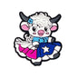 Silicone Focal Beads Cow Chick Pink Glasses Quirky Design 20pcs 9