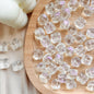 Vintage Lion-Like Glass Beads 12mm Pastel Etched Design 30pcs 6