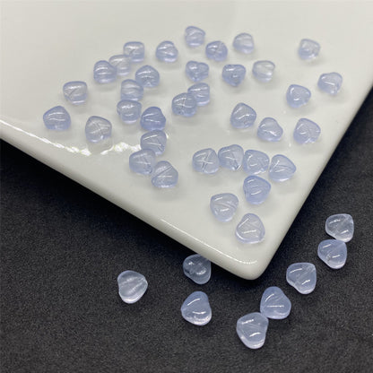 Czech Glass Beads Small Heart 6mm Peach Color 100pcs 16
