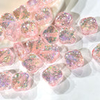 Shimmer Clover Resin Beads 12mm Iridescent Sparkle 10pcs 9