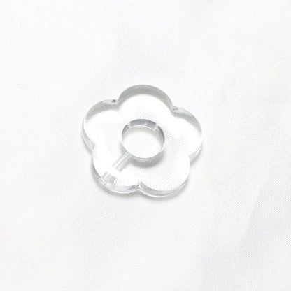 Acrylic Flower Spacer Beads 26mm Hollow Five Petal Large Hole 100pcs 18