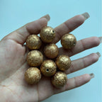 Opaque Bubblegum Beads 20mm Spray Painted Wrinkle Texture 10pcs 4