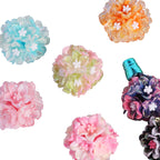 Floral Bubblegum Beads 25mm Dual Color Five-petal Flower Cluster 5pcs 5