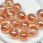 Luminous Rose Resin Beads 16mm Round Multicolor 10pcs 12
