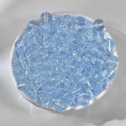 Ice Transparent Round Glass Beads 8mm Pastel Frosted Glow 100pcs 4