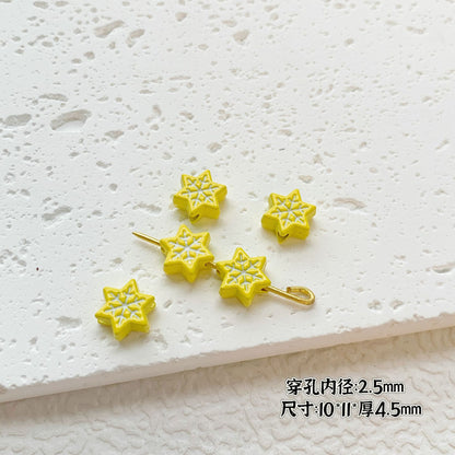 Painted Cute Character Plate Series Metal Beads Bulk 20pcs 24